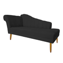 Ver imagem 3 de Recamier Divã Pés Palito para Sala Cecilia 1.60cm Suede Preto - Incasa Decor