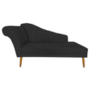 Ver imagem 1 de Recamier Divã Pés Palito para Sala Cecilia 1.60cm Suede Preto - Incasa Decor