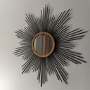 Ver imagem 6 de Espelho decorativo de parede redondo com moldura palitada Supernova Preto