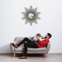 Ver imagem 3 de Espelho decorativo de parede redondo com moldura palitada Supernova Preto