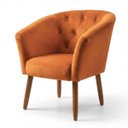 Ver imagem 5 de Jogo 2 Poltronas Estofadas Tecido Veludo Elegante para Sala de Espera Aconchegante Pés de Madeira Re