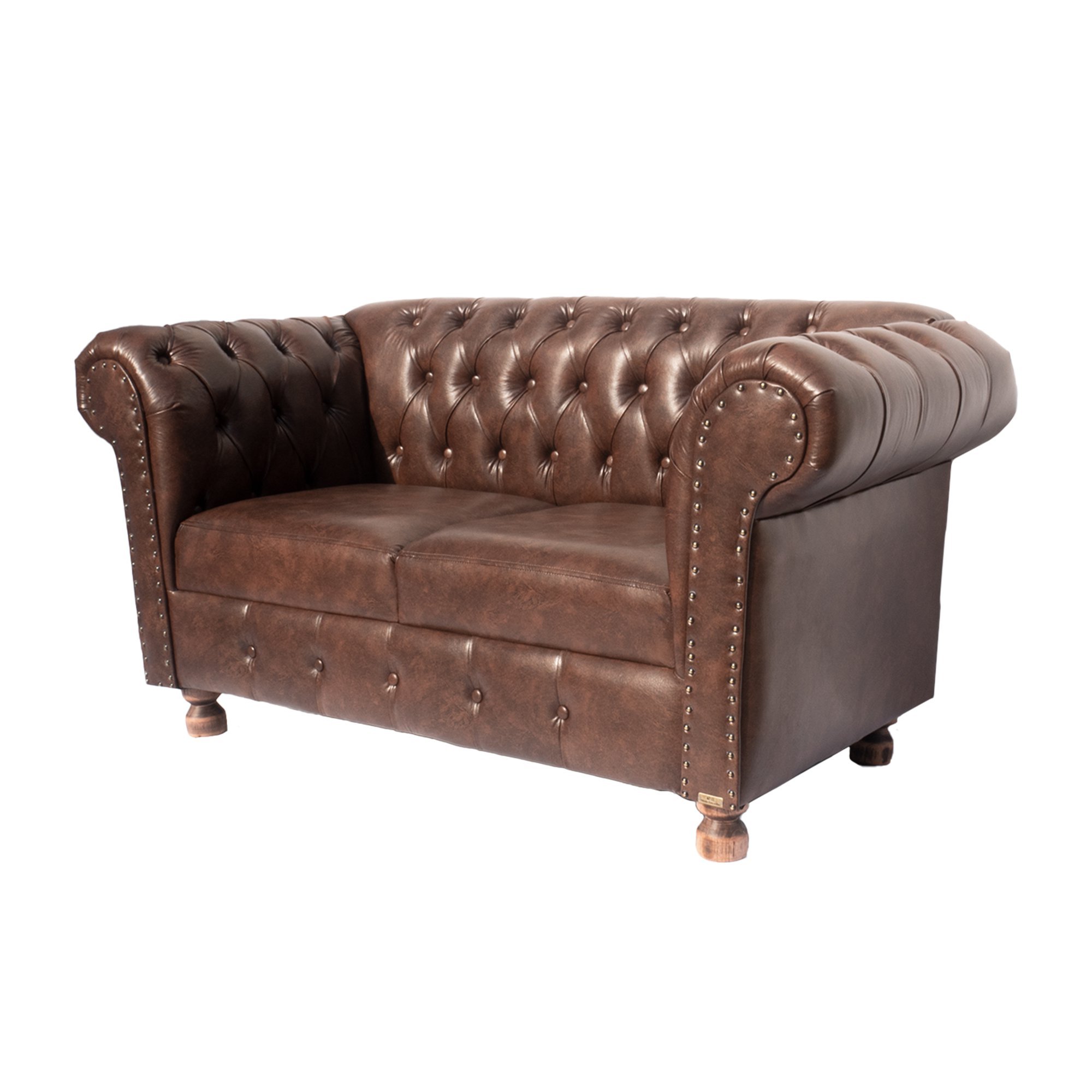 Namoradeira  Chesterfield Luiz XV Capitone Corano Marrom