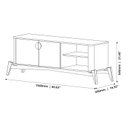 Ver mais imagens de Rack para Sala Bancada Ampla Tv de até 55 Polegadas Duas Prateleiras Buriti 1.4 - Jb Móveis