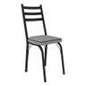 Conjunto Com 2 Cadeiras Tubular Europa 141 Preto Fosco Assento Platina Artefamol 11923 - Cadeira 141 - 2