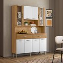 Ver imagem 1 de Armário de Cozinha 8 Portas 2 Gavetas Golden Plus Freijo/supremo/cp-ripado - Ssx Multicoisas