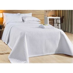 Kit Cobre Leito Casal Queen 03 Peças Percal 200 Fios Prátic Branco - Bernadete Casa - 1