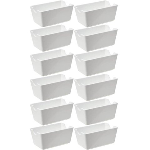 12 Porta Sachês Guardanapos Uno Coza Branco Bares Buffet 11x6,5x5cm Mesa