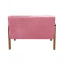 Ver imagem 5 de Sofá Namoradeira Anita 2 Lugares 108cm Rosa Suede Estrutura Madeira Bella Decor