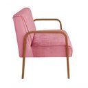 Ver imagem 4 de Sofá Namoradeira Anita 2 Lugares 108cm Rosa Suede Estrutura Madeira Bella Decor
