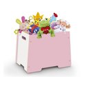 Ver imagem 2 de Bau Cesto Roupas Quarto Criança Puff em Madeira Rosa Organizador Sapatos Multiuso Meninas