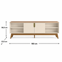 Ver imagem 7 de Rack Bancada Campinas Off White/Canela para TV até 75” - Mobler