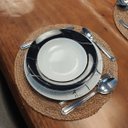 Ver imagem 3 de Jogo 6 Pratos Germer Fundos Preto e Branco 23cm Versa Porcelana com Estampa Mármore