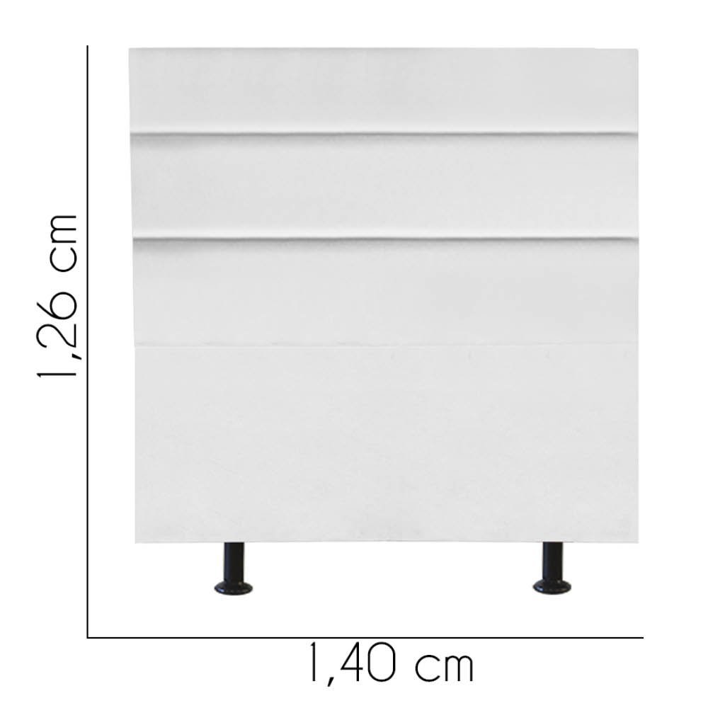 Cabeceira para Cama Box Casal 1,40 cm Argentina - Oferta House:Branco - 3