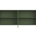 Ver imagem 2 de Aparador Buffet Sala de Jantar 4 Portas Brise Pés Industrial Dourado Naim I03 Musgo - Lyam Decor