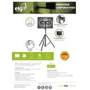Ver mais imagens de Suporte Pedestal Tripé para Tv, Elg, A06v4_tp, 32"-55", até 35kg, Altura Ajustável 124-188cm, Preto