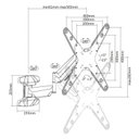 Ver imagem 4 de Suporte Articulado para TV 23 a 55 Ajuste de Altura F450N Elg