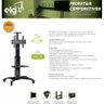 Pedestal para TV 32 a 65 Suporte Videoconferência com Rodízios A06-1551 Elg - 3