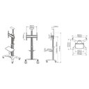 Ver imagem 4 de Pedestal para TV 32 a 65 Suporte Videoconferência com Rodízios A06-1551 Elg