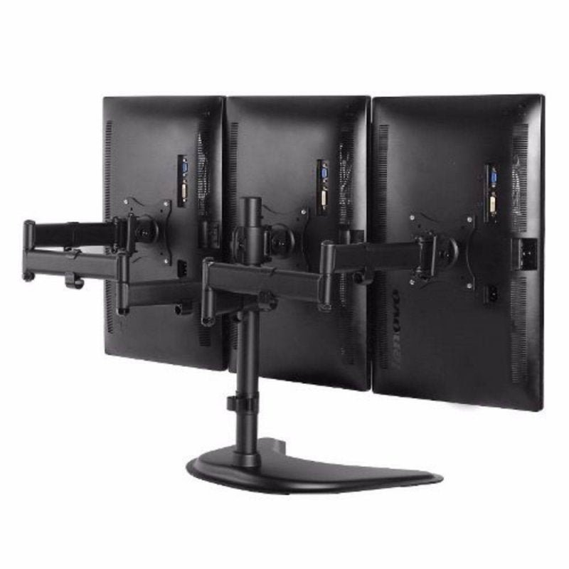 Suporte Para 3 Monitores 15 A 27 De Mesa Com Ajuste De Altura E Convergência Ldt07-t036 Elg Preto - 6