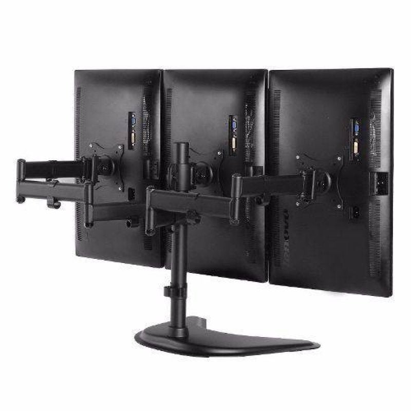 Suporte Para 3 Monitores 15 A 27 De Mesa Com Ajuste De Altura E Convergência Ldt07-t036 Elg Preto - 3