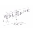 Ver imagem 7 de Suporte Para 3 Monitores 15 A 27 De Mesa Com Ajuste De Altura E Convergência Ldt07-t036 Elg Preto