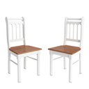 Ver imagem 1 de Conjunto De 2 Cadeiras de Madeira Maciça BRANCO