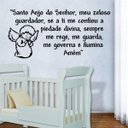 Ver imagem 1 de Adesivo de Parede Frase Santo anjo Mod. 2 - M 50x100cm