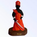 Ver imagem 5 de Escultura Orixá Ogum Vermelho em Resina 10 cm