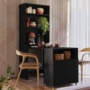 Ver imagem 1 de Mesa Eron 2 Portas com Estante Preto
