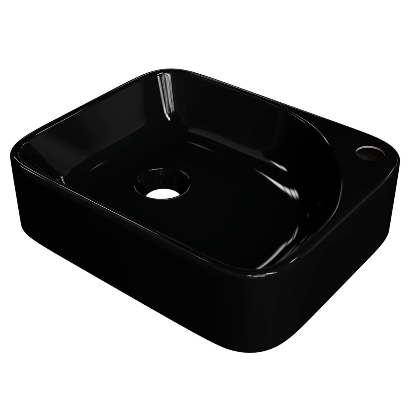 Cuba Pia para Banheiro Retangular 36cm Jasmin C08 Preto - Mpozenato - 1