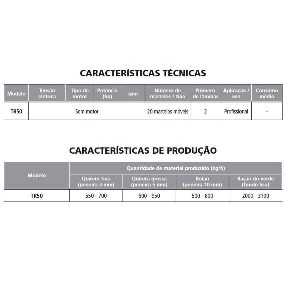 Triturador Tramontina de Resíduos Tr50 Saída Lateral e sem Motor com 20 Martelos Móveis 79864011 - 6