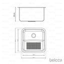 Ver imagem 3 de Tanque Lavanderia Aço Inox 201 Belcca 45x45cm com Válvula e Sifão - Tl201-02