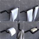 Ver imagem 1 de Kit Acessórios Para Banheiro Preto Fosco Empire 5 peças