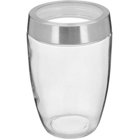 Pote Hermético de Vidro 1,2L Transparente 18x12x12cm Mantimentos Cozinha Tampa