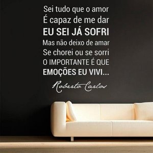 Adesivo de parede Frase Roberto Carlos - G 76x60cm