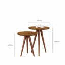 Ver imagem 3 de Conjunto de 2 Mesa Laterais Bonfim Babus - Nature