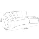 Ver imagem 3 de Sofá 3 Lugares com Puff Orgânico Sala Living 230cm Adam T03 Veludo Bege - Lyam Decor