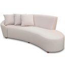 Ver imagem 2 de Sofá 3 Lugares com Puff Orgânico Sala Living 230cm Adam T03 Veludo Bege - Lyam Decor