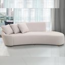 Ver imagem 6 de Sofá 3 Lugares com Puff Orgânico Sala Living 230cm Adam T03 Veludo Bege - Lyam Decor