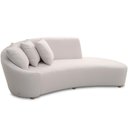 Ver imagem 1 de Sofá 3 Lugares com Puff Orgânico Sala Living 230cm Adam T03 Veludo Bege - Lyam Decor