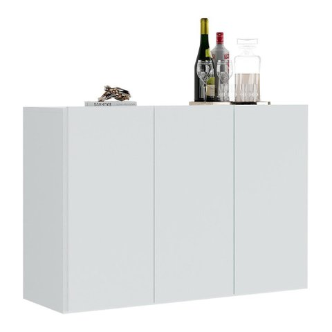 Aparador Buffet 3 Portas Suspenso Veneza Multimóveis V1008 Branco