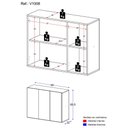 Ver imagem 5 de Aparador Buffet 3 Portas Suspenso Veneza Multimóveis V1008 Branco