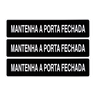 Combo 3 Placas De Sinalização Mantenha A Porta Fechada 30x7 Acesso - A-414 F9e - 1