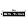 Combo 3 Placas De Sinalização Mantenha A Porta Fechada 30x7 Acesso - A-414 F9e - 2