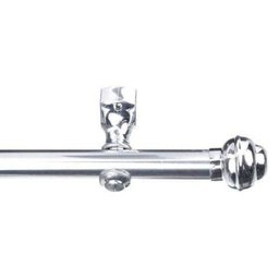 Kit Varão 2,5 Metros para Cortina Simples Cromado | Admirare - 1