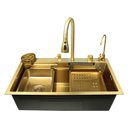 Ver imagem 4 de Cuba Inox Dourada Pia Cozinha Gourmet Luxo 75x46cm