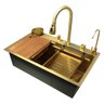Cuba Inox Dourada Pia Cozinha Gourmet Luxo 75x46cm - 2
