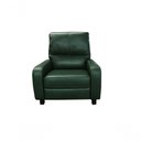 Ver imagem 1 de Poltrona Reclinável de Couro Doral com Mecanismo Way Green Bicolor - Mempra Design