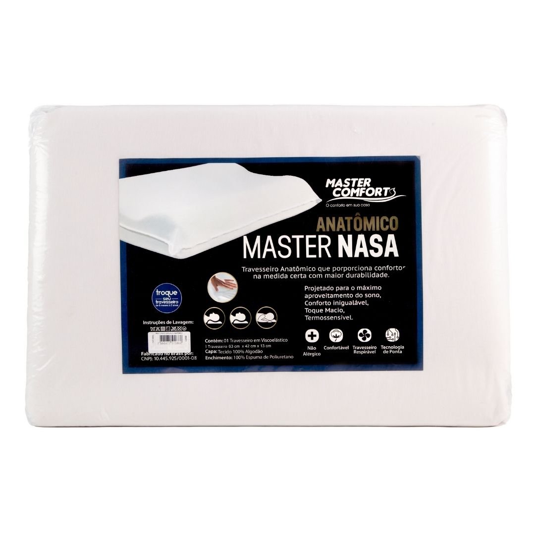 Travesseiro Anatômico Nasa Antialérgico | Master Comfort