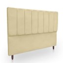 Ver imagem 5 de Cabeceira Cama Carla Casal Estofado e Tecido Suede Bege